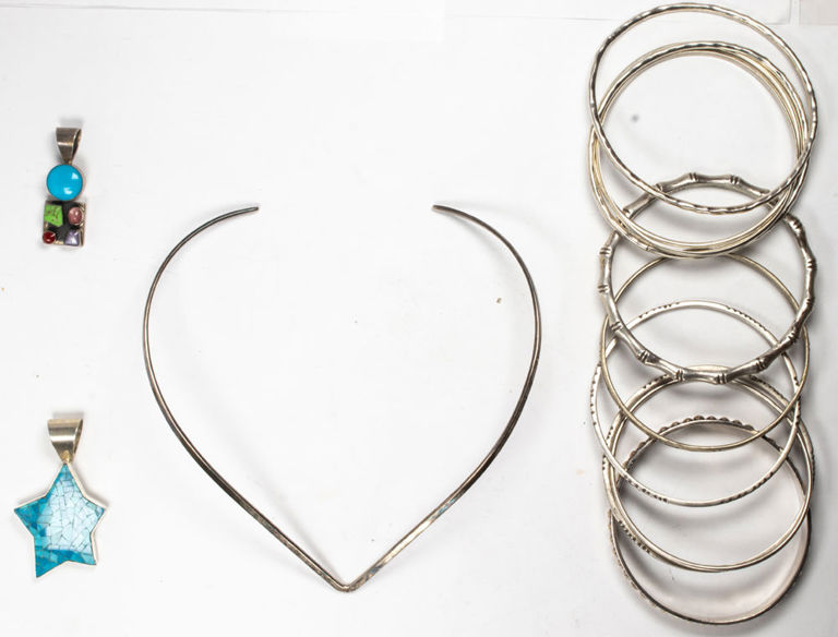 Silver jewelry set