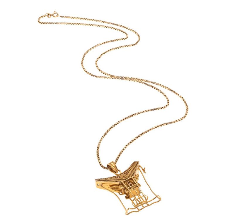 20k gold pagoda necklace
