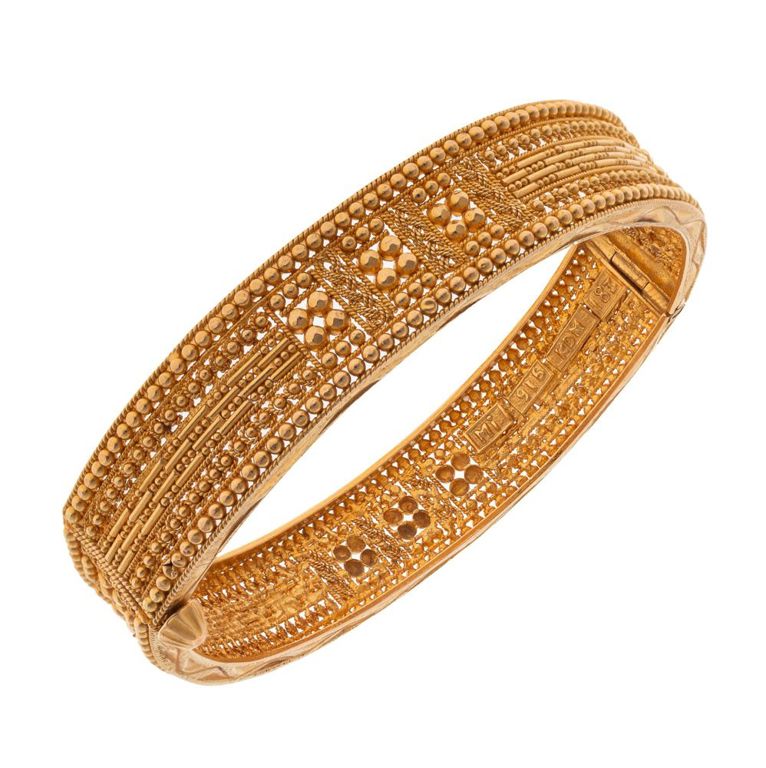 22k yellow gold bangle bracelet