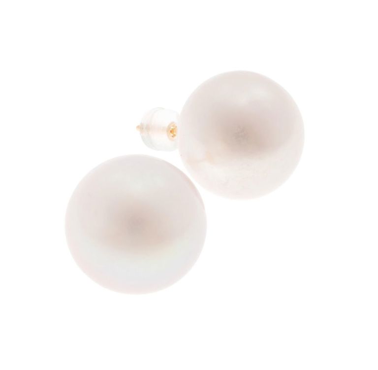 18k yellow gold pearl earrings