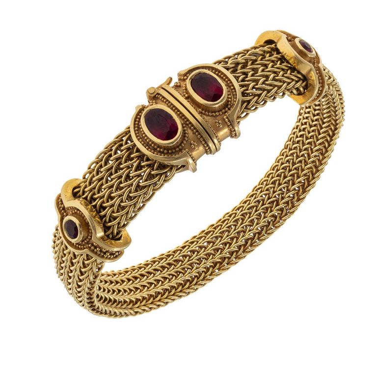 18k yellow gold ruby bracelet