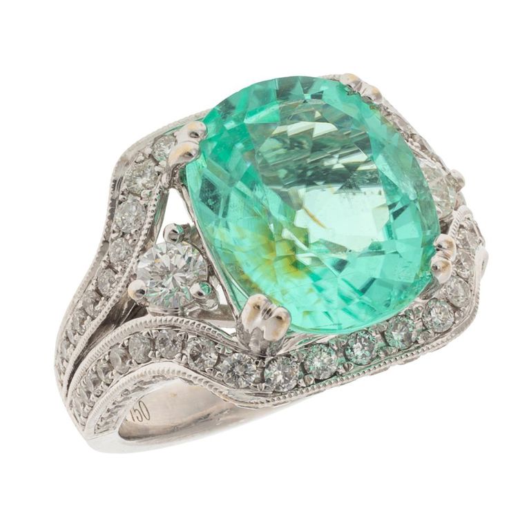 18k gold Paraiba tourmaline ring