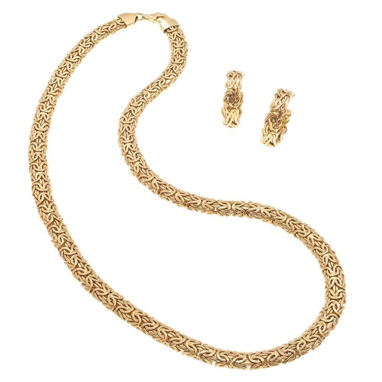 14k yellow gold jewelry set