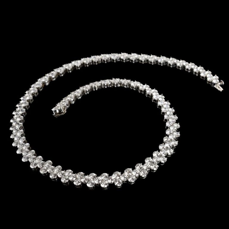 Platinum diamond necklace