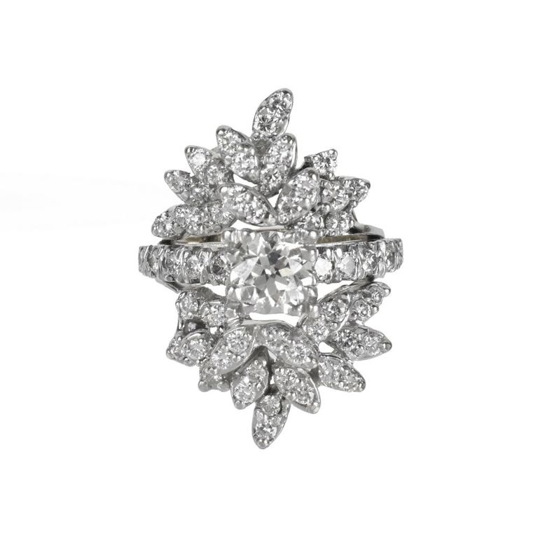 14k white and yellow gold diamond wedding ring