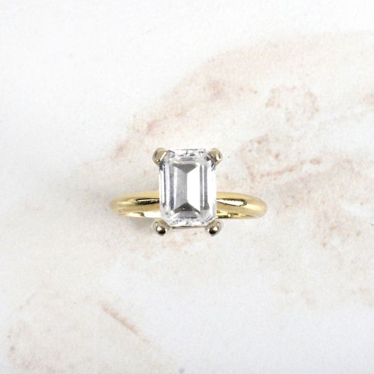 14k yellow gold diamond engagement ring