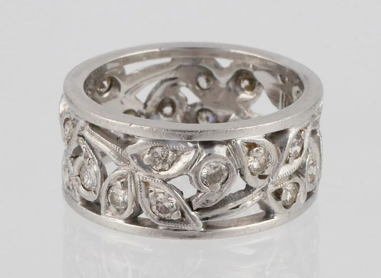 Art Deco platinum diamond eternity ring