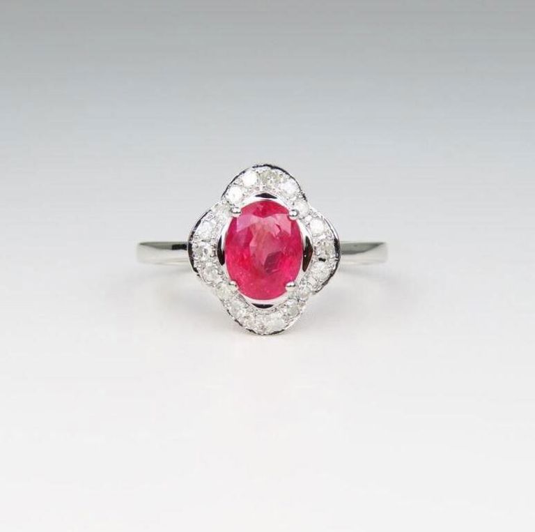 14k white gold sapphire and diamond ring