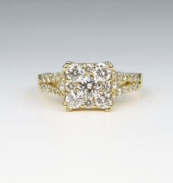 14k yellow gold diamond ring