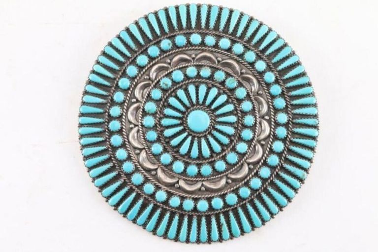 Sterling silver turquoise brooch/pendant