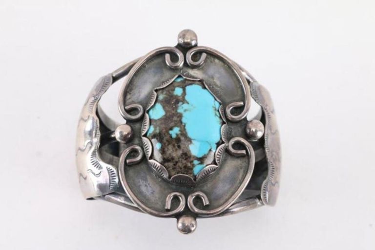 Sterling silver turquoise cuff bracelet
