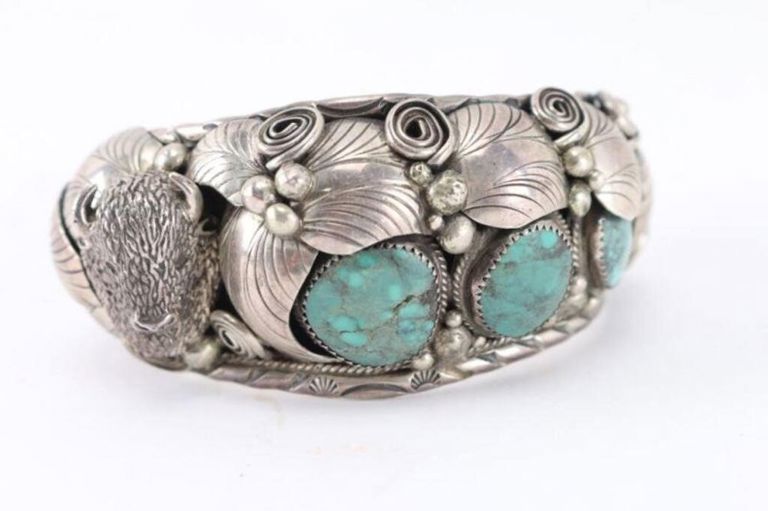 Sterling silver turquoise cuff bracelet