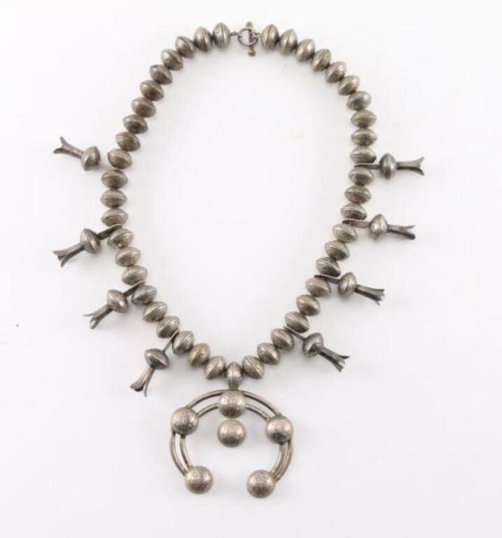 Sterling silver Mercury dime bead necklace