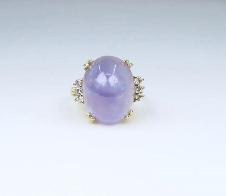 14k yellow gold sapphire and diamond ring