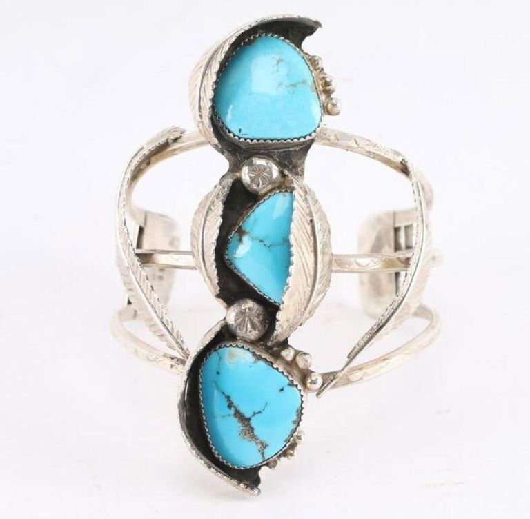 Sterling silver turquoise cuff bracelet