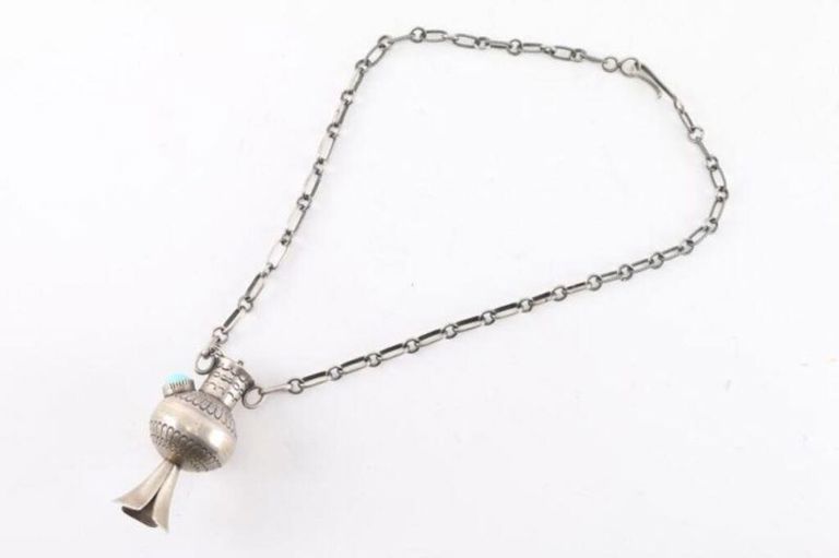 Sterling silver decanter pendant necklace