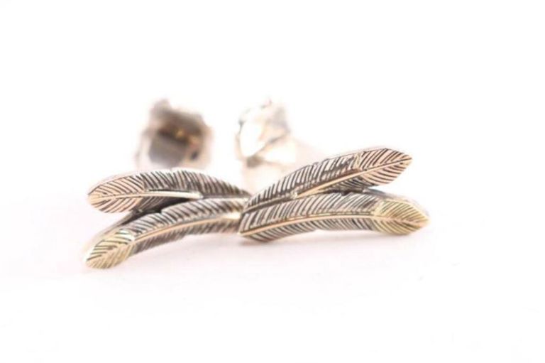 Sterling silver and 14k yellow gold cufflinks