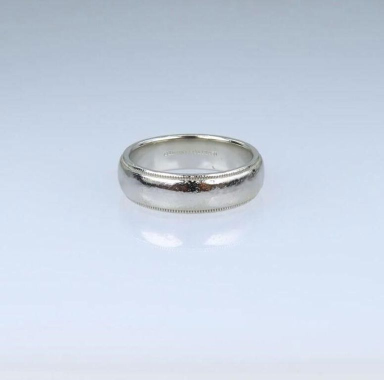 Platinum band ring
