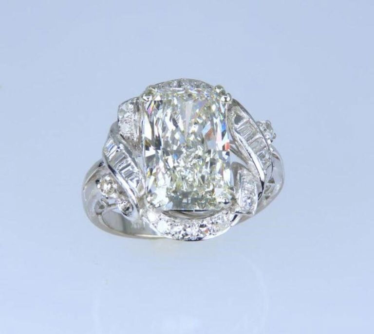 14k white gold lab diamond ring