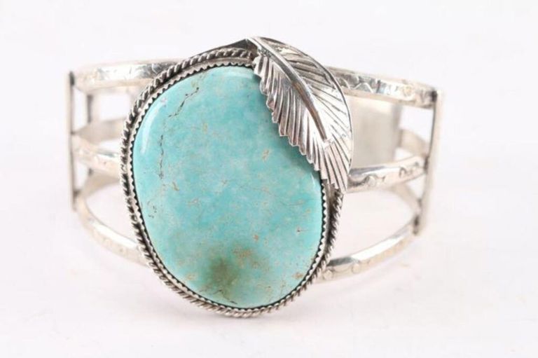 Sterling silver turquoise cuff bracelet