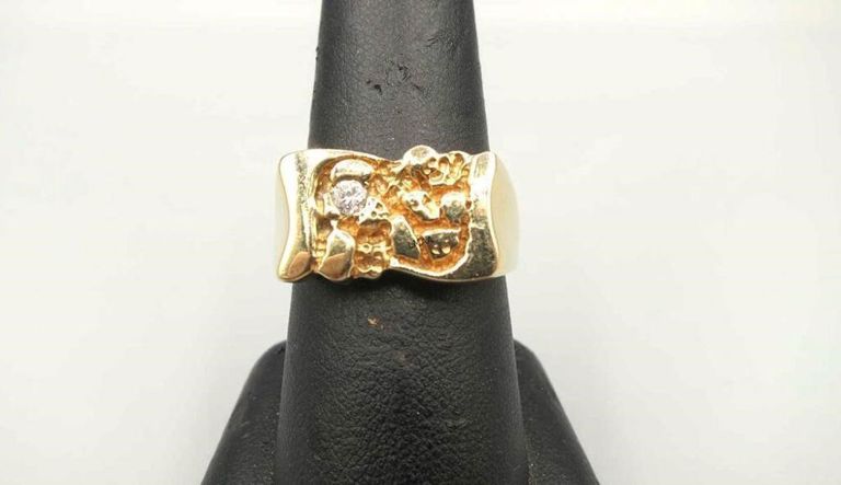 14k yellow gold diamond ring