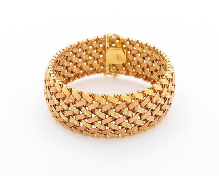 14k yellow and rose gold bracelet