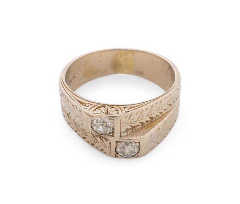14k yellow gold diamond ring