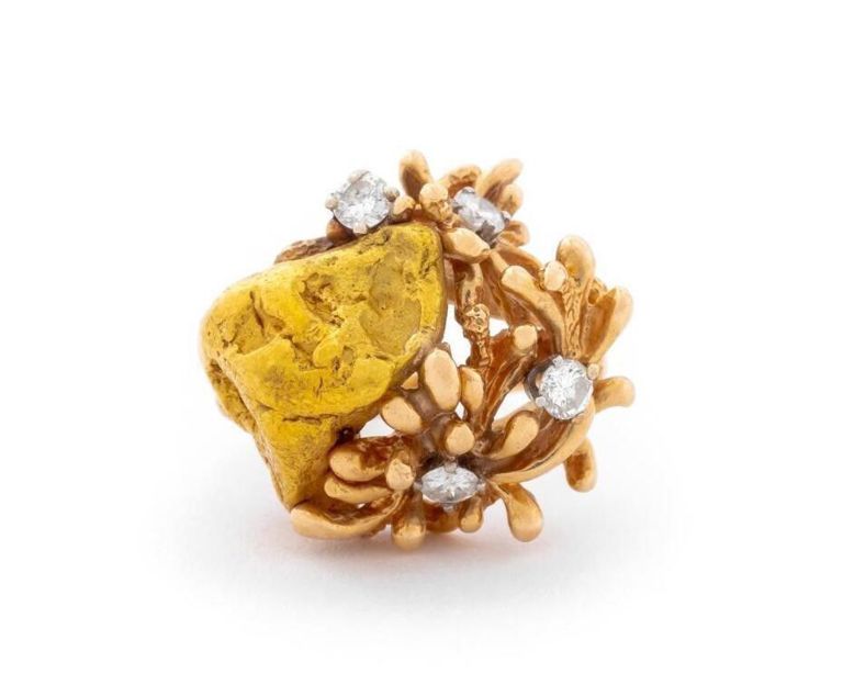 14k yellow gold diamond ring