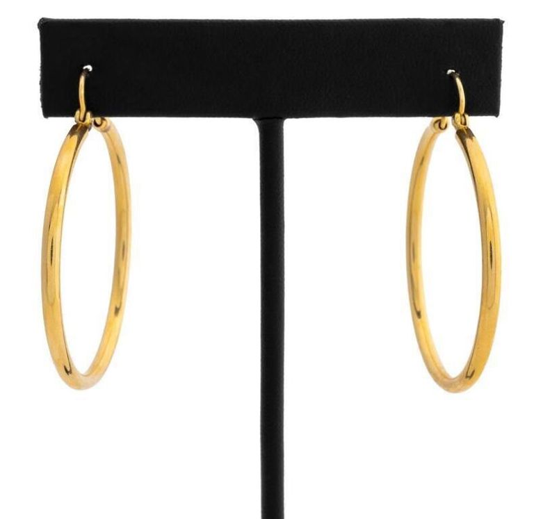 14k yellow gold hoop earrings