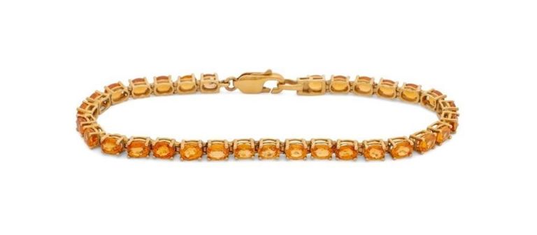 14k gold citrine bracelet