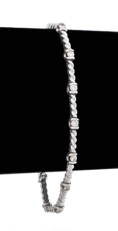 18k white gold diamond bracelet
