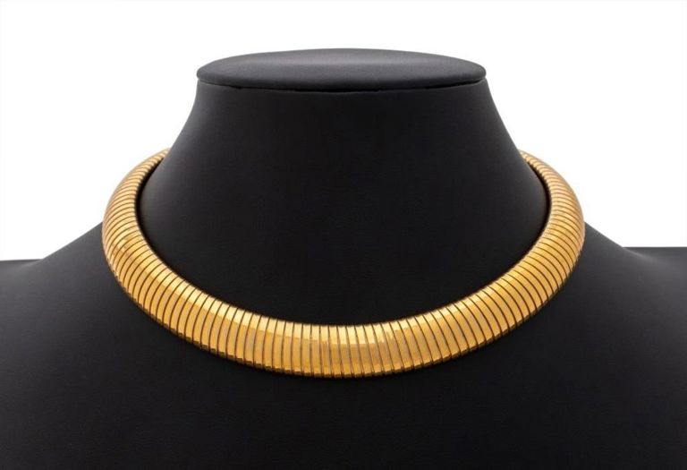 10k gold snake link necklace