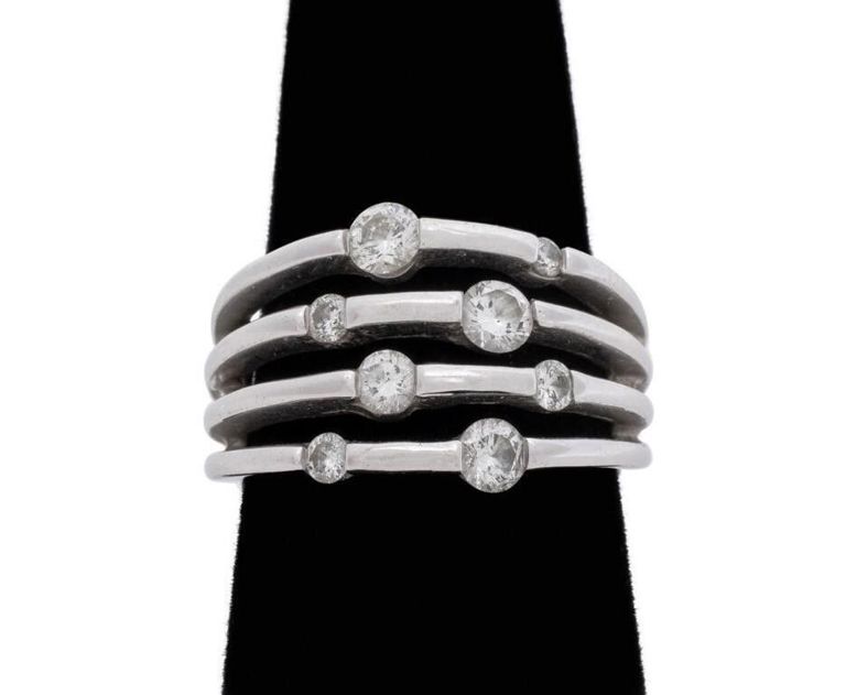 14k white gold diamond ring
