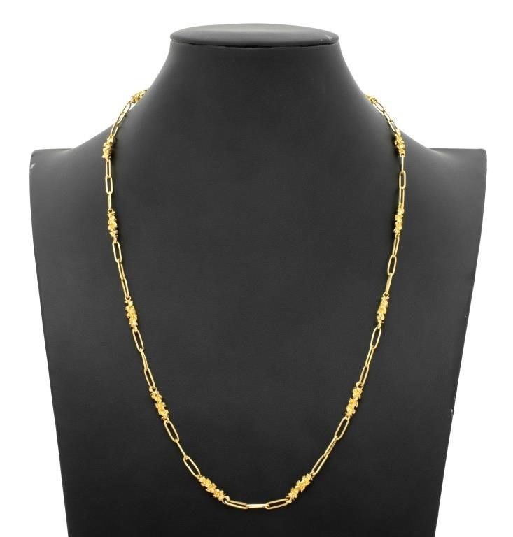 14k yellow gold link chain necklace