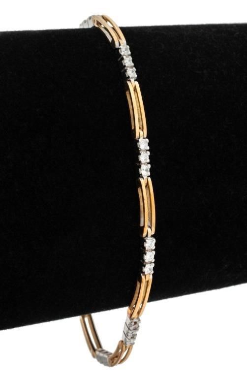 14k yellow gold diamond bracelet