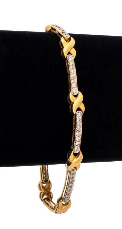 14k yellow gold diamond bracelet