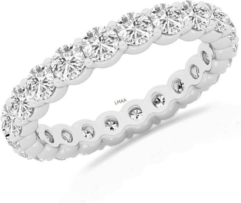 14k white gold lab diamond eternity ring