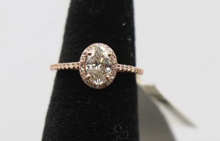 10k rose gold diamond ring