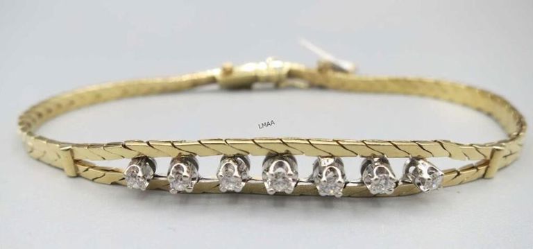 14k yellow gold diamond bracelet