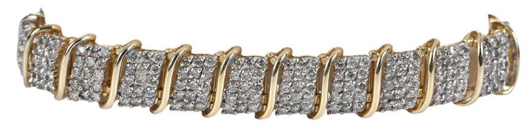 14k gold pavé diamond bracelet