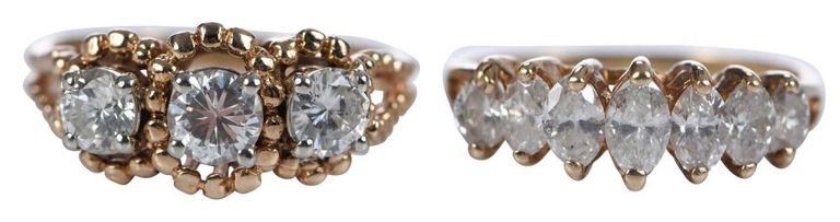 14k gold diamond rings