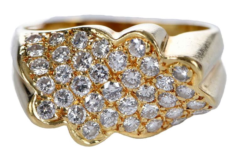18k gold diamond fashion ring