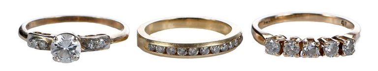 14k gold diamond rings