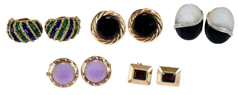 14k gold fashion earrings set