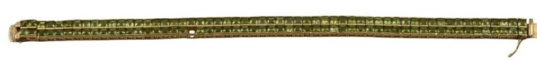 14k yellow gold peridot bracelet