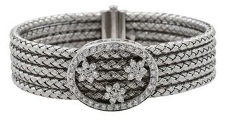 18k white gold diamond bracelet