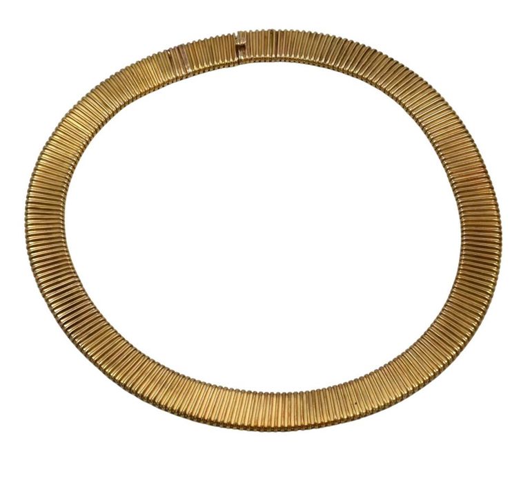15k yellow gold choker necklace