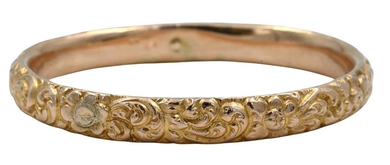 10k yellow gold bangle bracelet