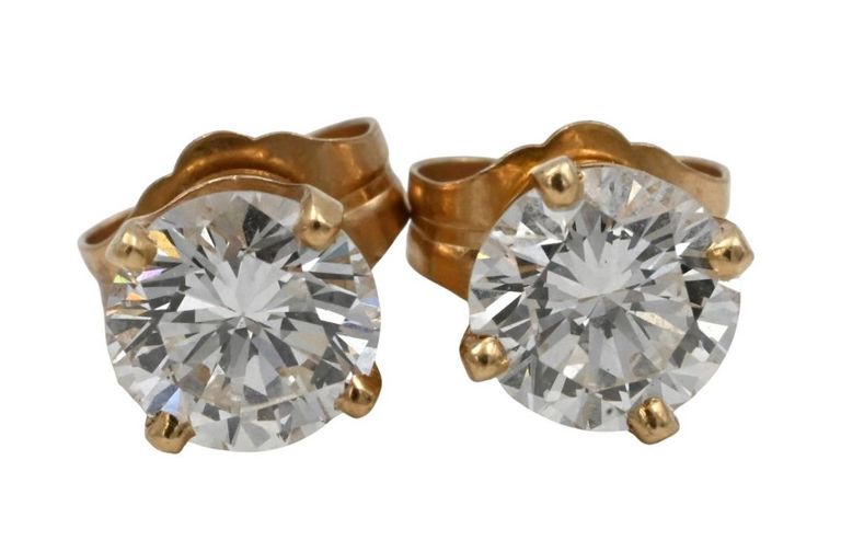 Diamond stud earrings