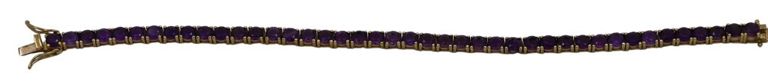 14k yellow gold amethyst bracelet